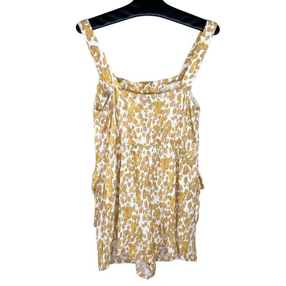 Marlowe Sirena Leopard Buttoned Romper Small - Picture 2 of 8